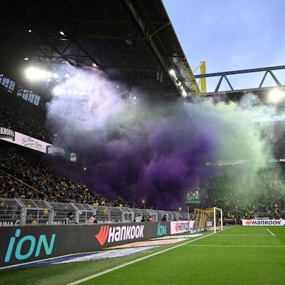 Mönchengladbach-Fans im Spiel gegen den BVB.