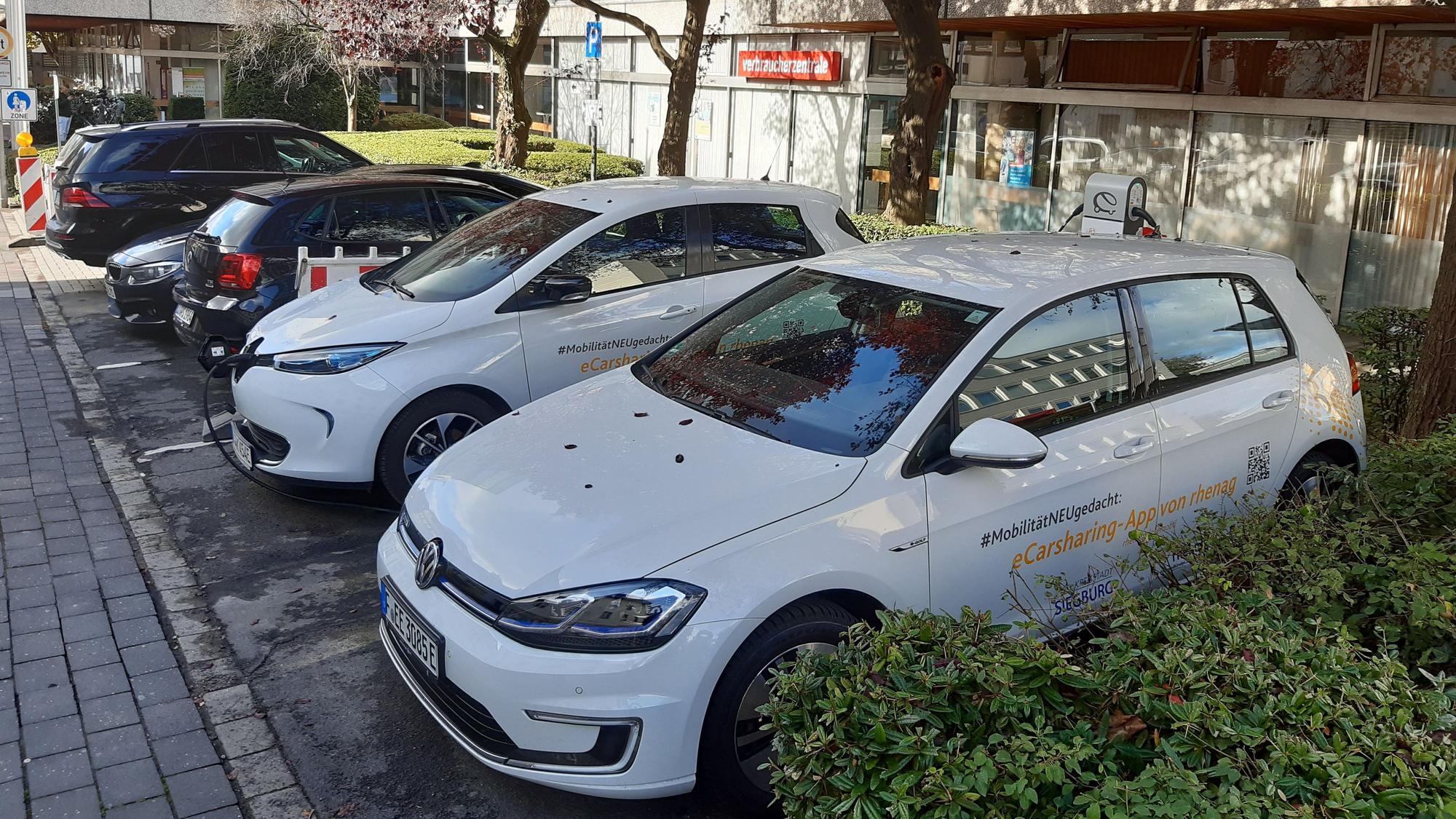 E-Car-Sharing, Elektroautos am Siegburger Rathaus, Rhenag
