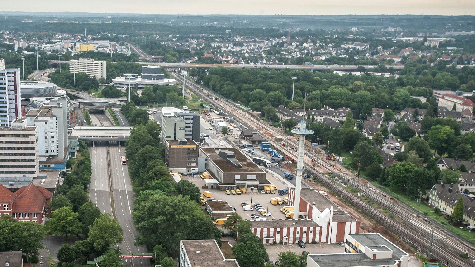 Das Postgelände an der Heinrich-von-Stephan-Straße.