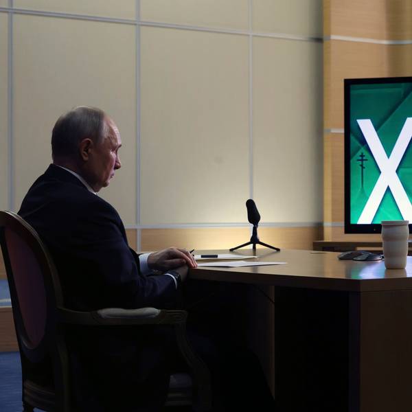 Kremlchef Wladimir Putin bei seiner Videoschalte zum Weltkonzil des russischen Volkes am 28. November. „Wir sind stärker geworden“, verkündete der russische Präsident.
