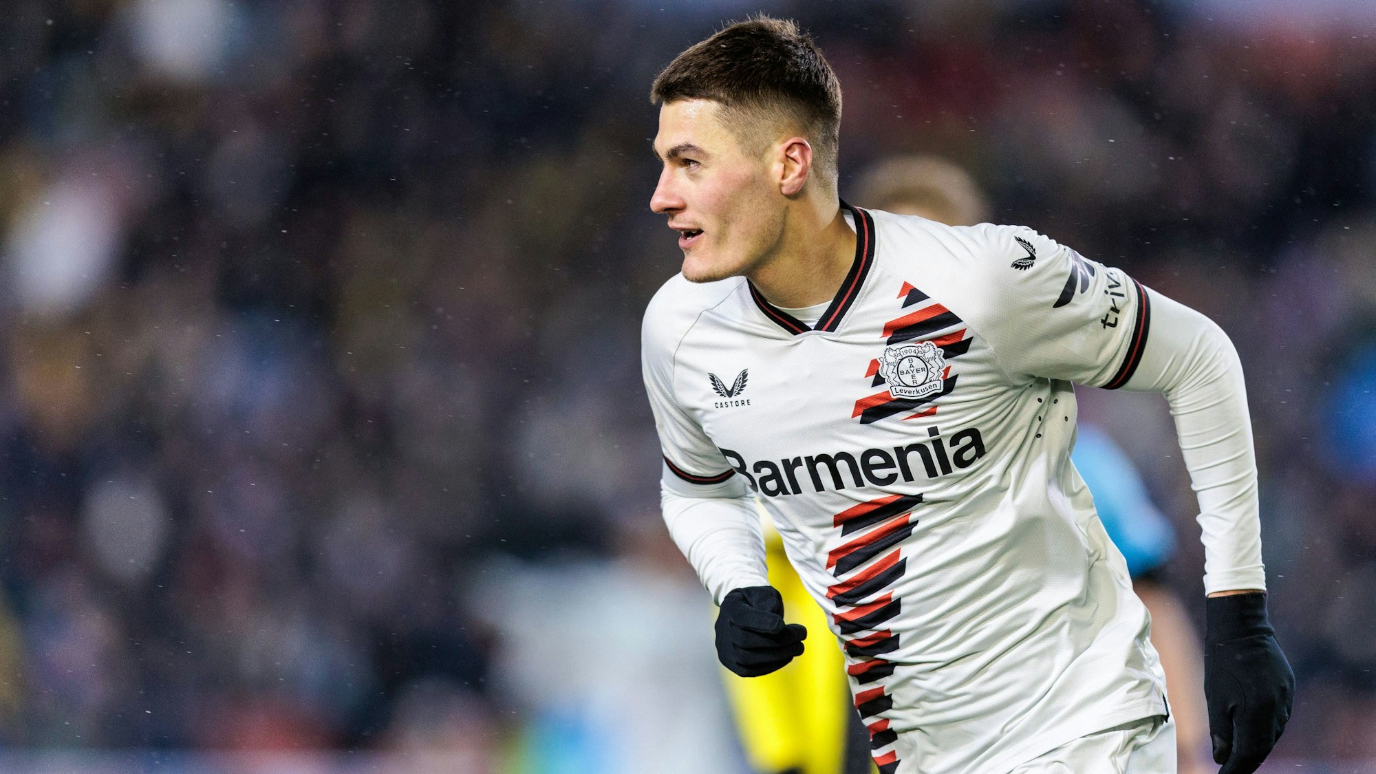 Patrik Schick jubelt nach seinem Tor zum 2:0 bei BK Häcken in Göteborg.