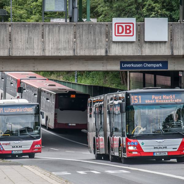 KVB, WUPSI, DB, S6, Haltestelle Chempark, Linie 151, Linie 201. Foto: Ralf Krieger