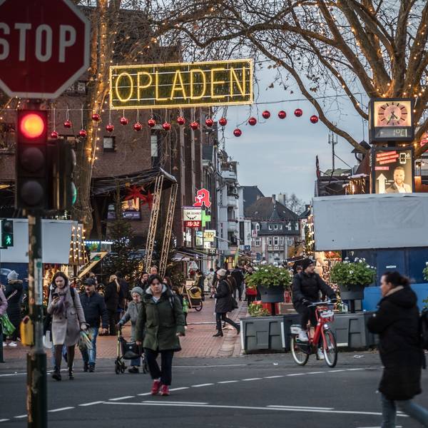 Eingangssituation am Weihnachtsmarkt Opladen