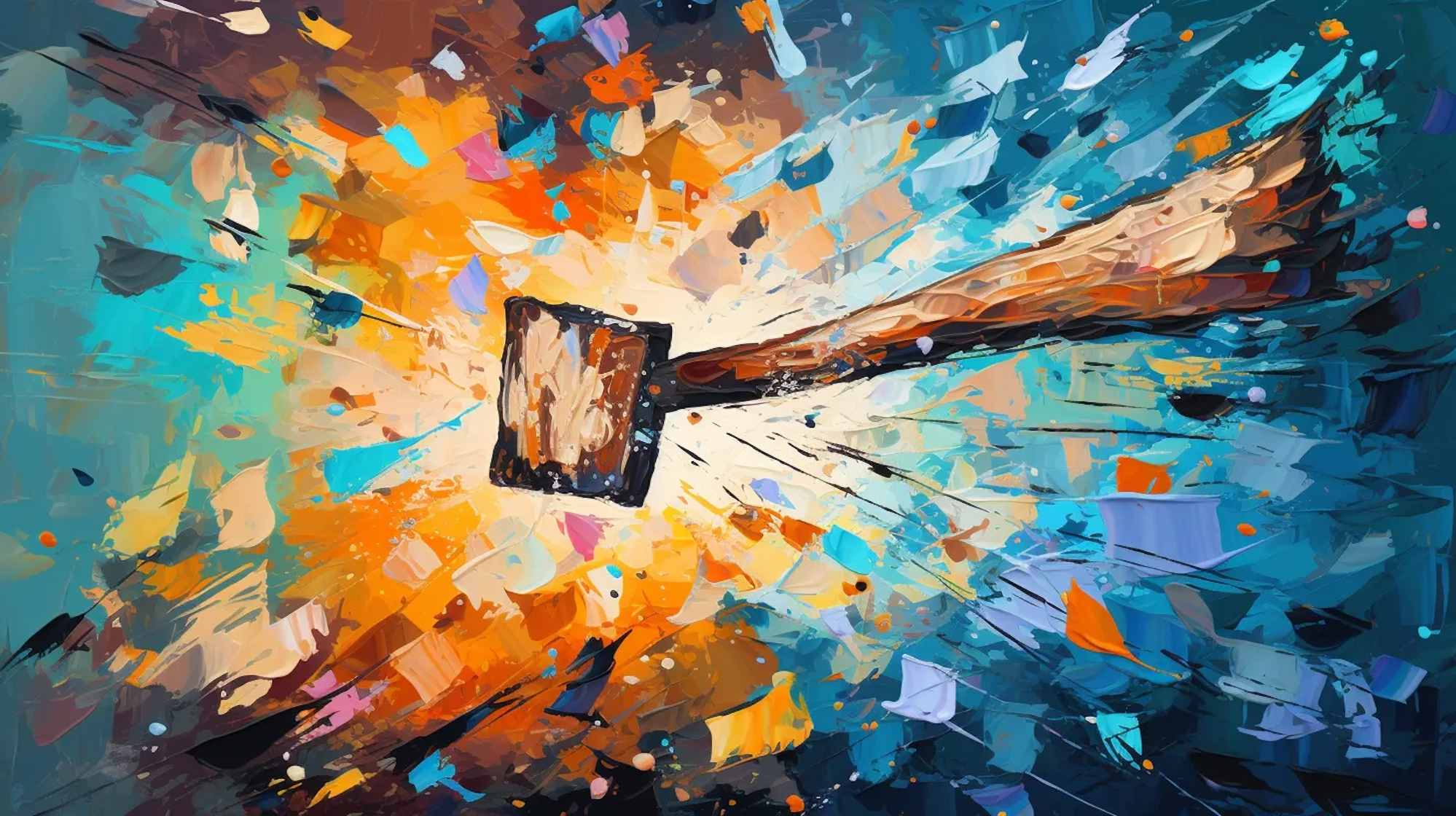 Illustration: Ein Hammer und Scherben