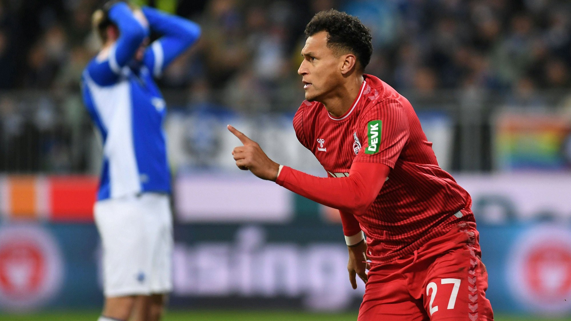 Matchwinner in Darmstadt: Davie Selke jubelt nach seinem Treffer zum 1:0 für den FC.