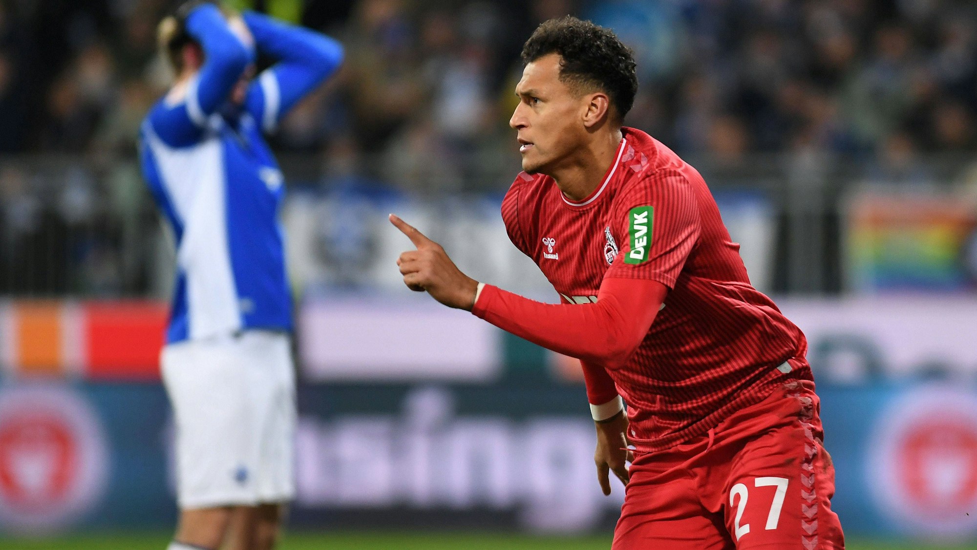 Matchwinner in Darmstadt: Davie Selke jubelt nach seinem Treffer zum 1:0 für den FC.