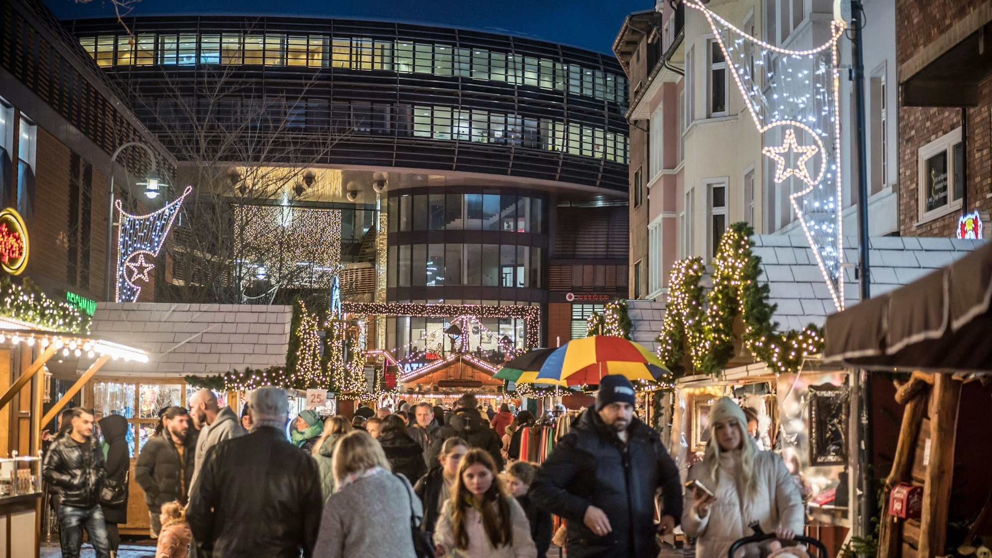 Der Weihnachtsmarkt in Levekusen-Wiesdorf.