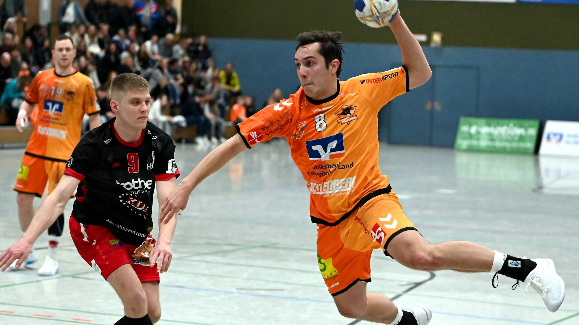 22.04.2023, Handball-Bergische Panther-HSG Rodgau
rechts: Moritz Görgen (Panther)
Foto: Uli Herhaus