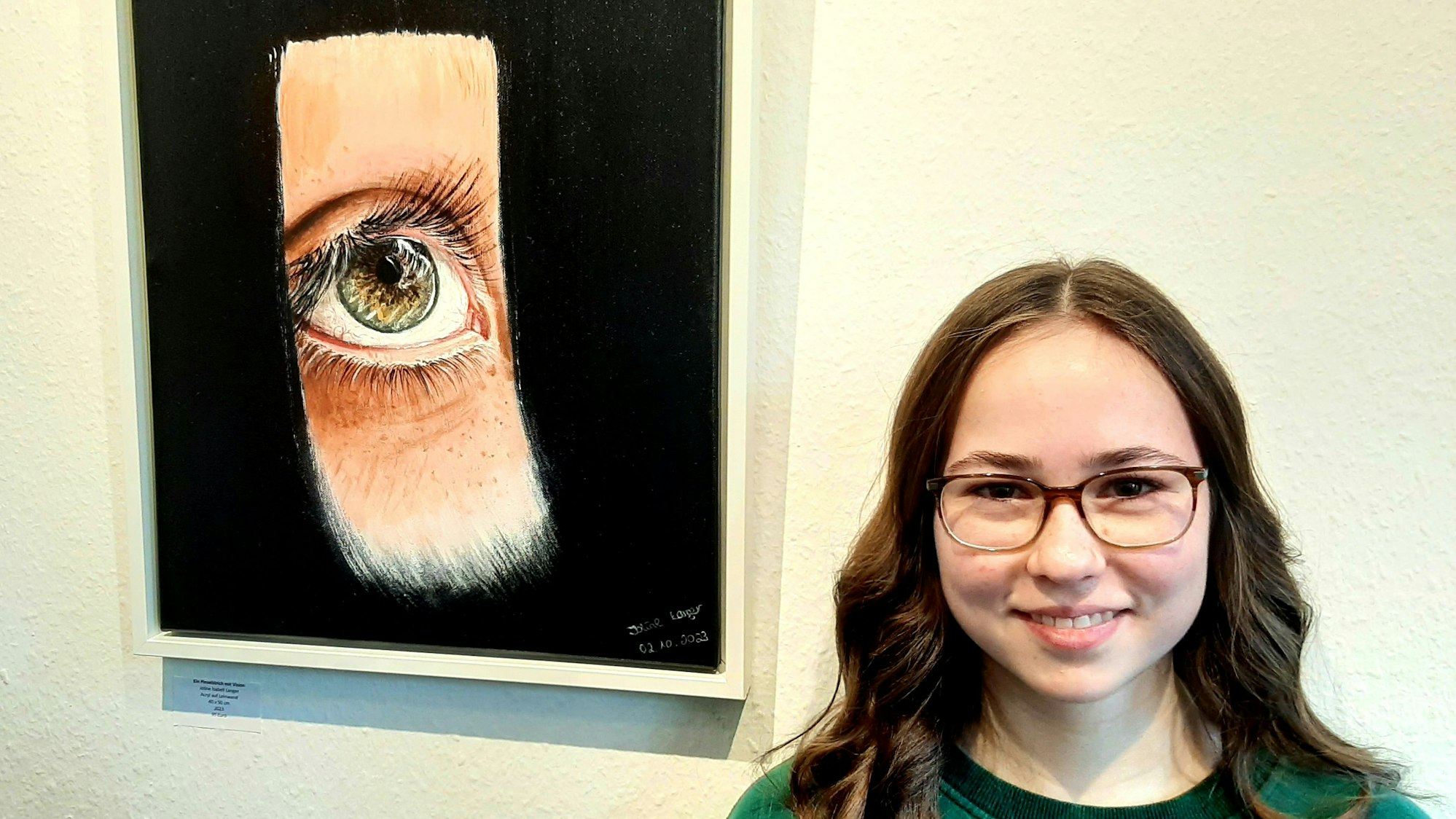 Jahresausstellung Leichlinger Künstlerinnen und Künstler 2023 im Bürgerhaus Am Hammer in Leichlingen. Joline Isabell Langer war zum ersten Mal mit dabei.