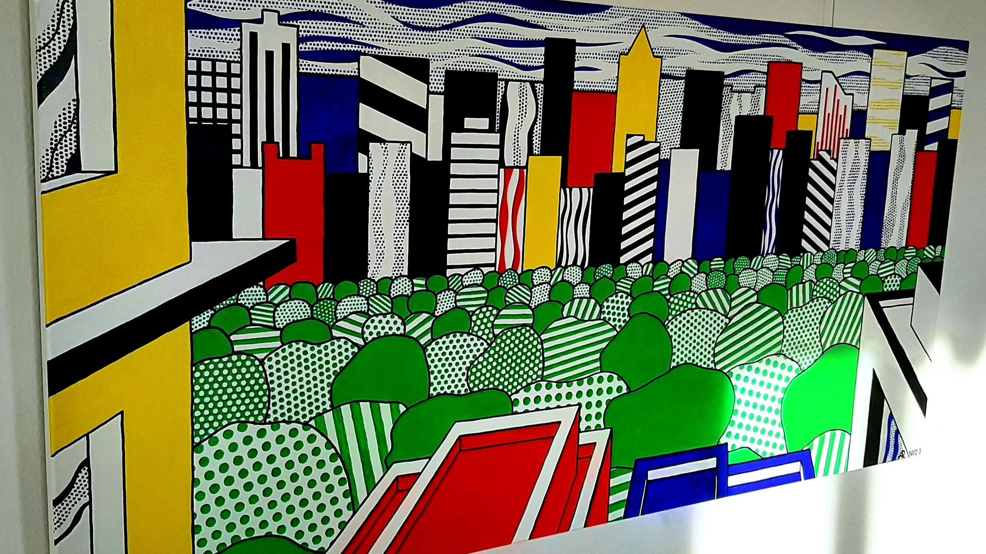 Jahresausstellung Leichlinger Künstlerinnen und Künstler 2023 im Bürgerhaus Am Hammer in Leichlingen. Bild „Central Park“ von Axel Radermacher.