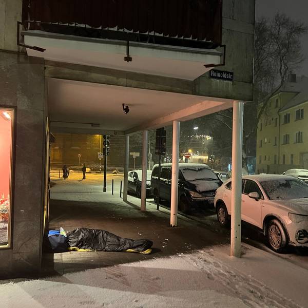 Für Obdachlose kann ein schneller Kälteeinbruch eine Gefahr darstellen.