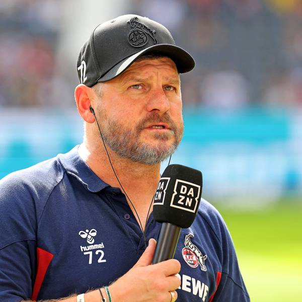 FC-Trainer Steffen Baumgart am DAZN-Mikrofon