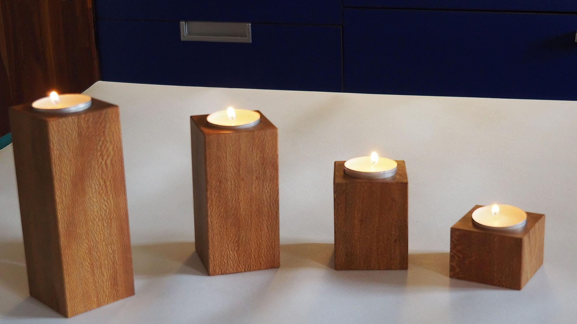 Teelichthalter aus Holz von Stadtwaldholz
