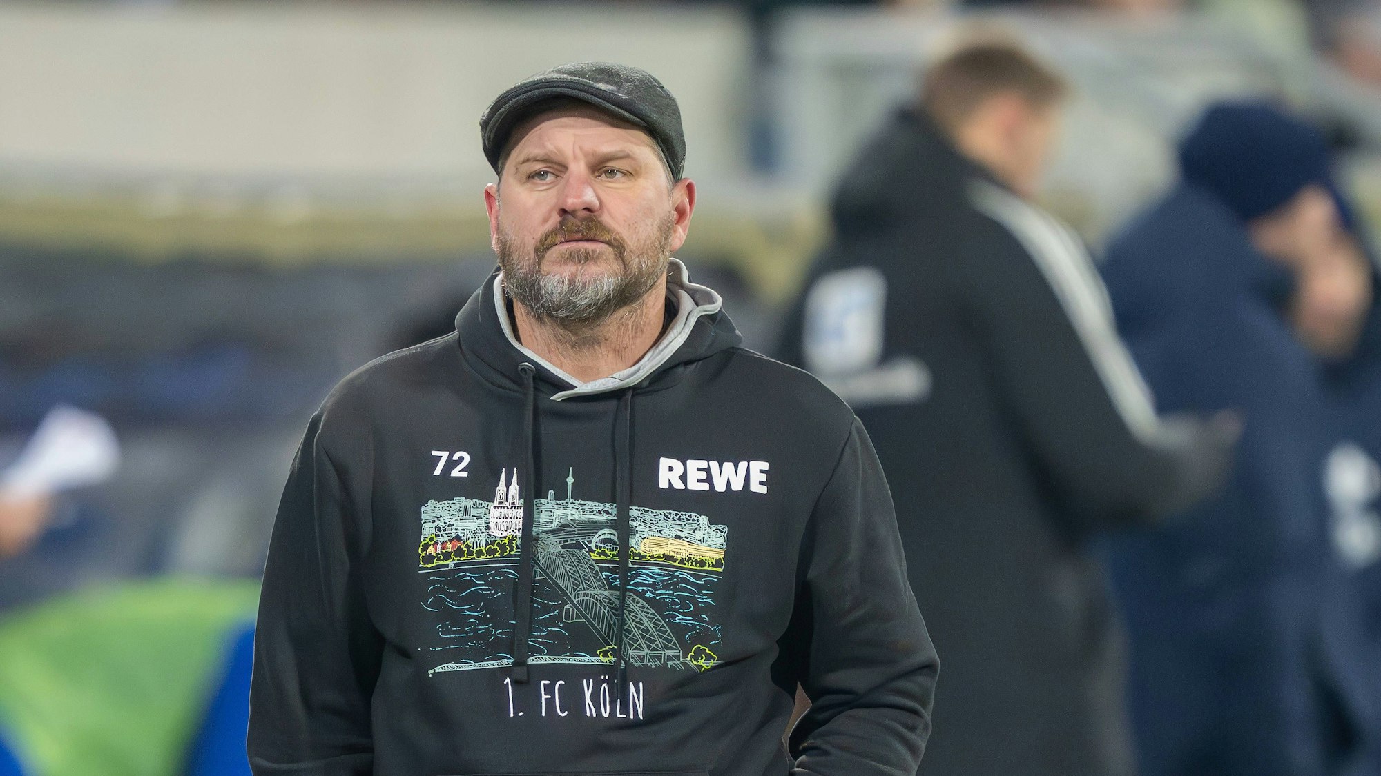 Kölns Trainer Steffen Baumgart während des Bundesligaspiels in Darmstadt. Der FC gewann 1:0, zufrieden mit der Leistung war der Coach indes nicht wirklich.