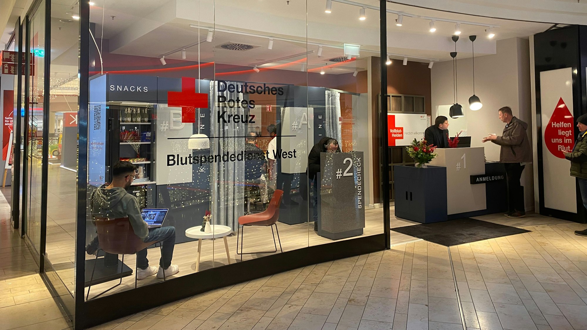 Die Pop-up-Blutspende in der Rathaus-Galerie. (Archivbild)