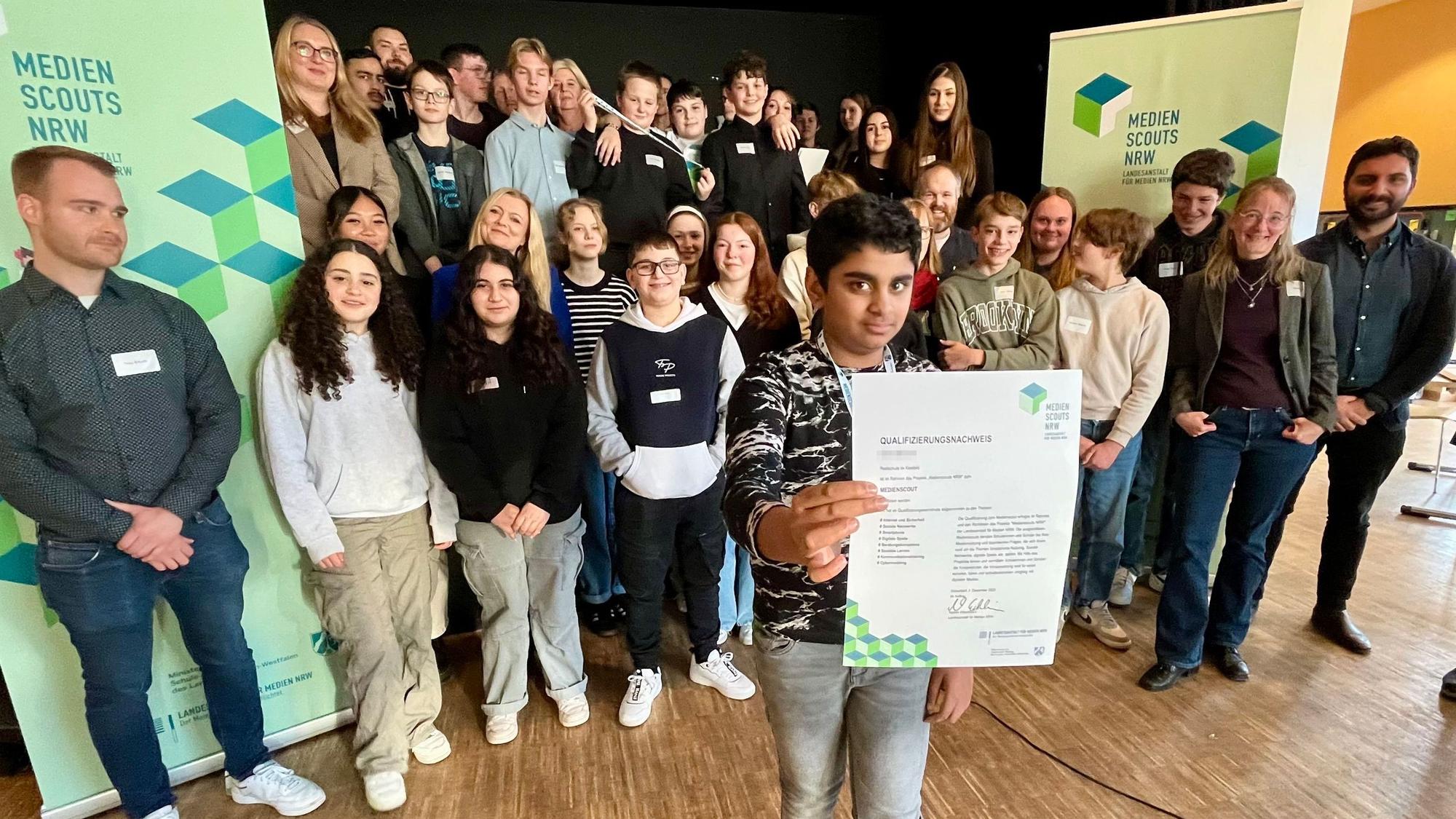 Ehrung Medienscouts Sekundarschule Leverkusen