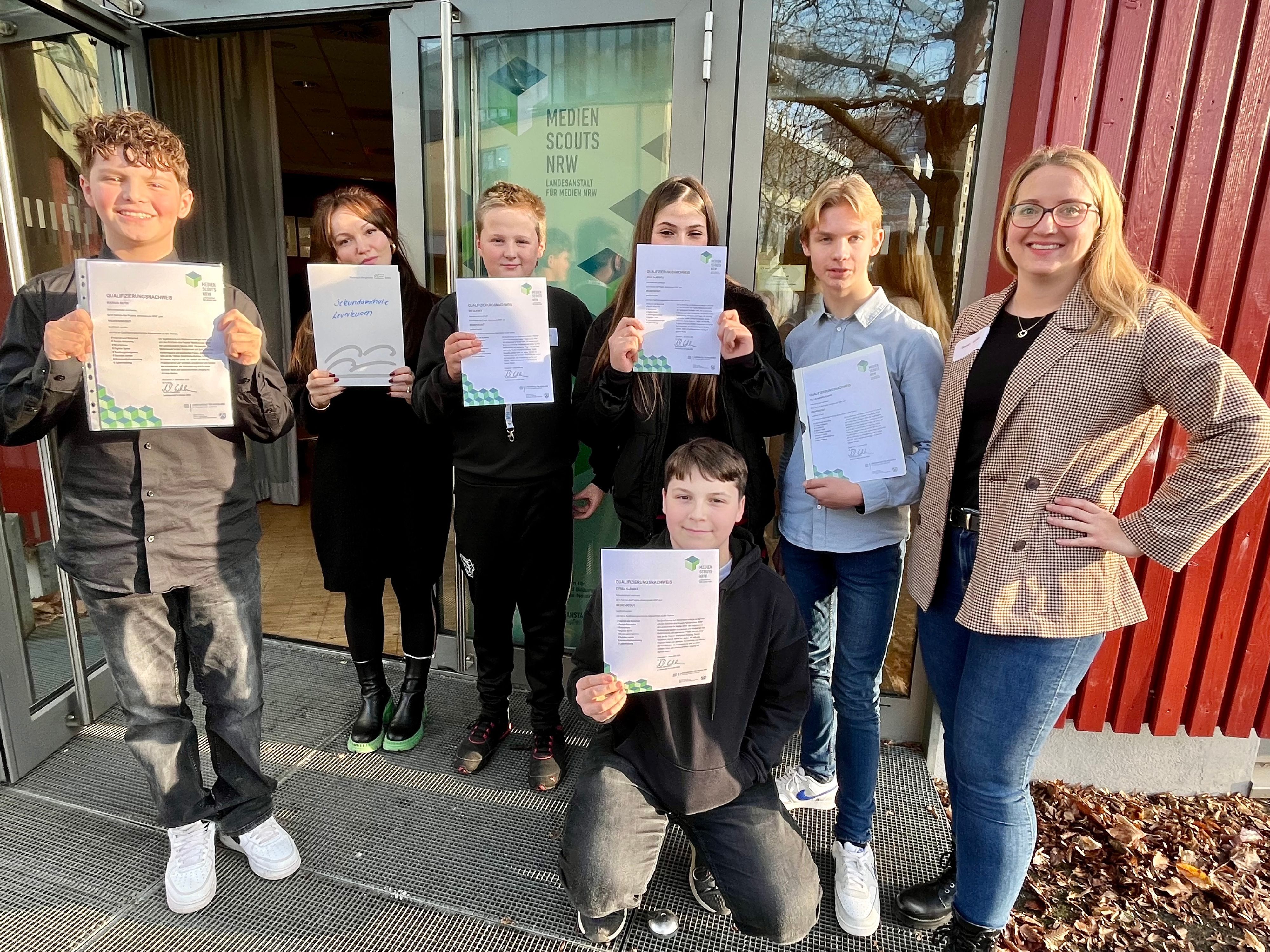 Ehrung Medienscouts Sekundarschule Leverkusen