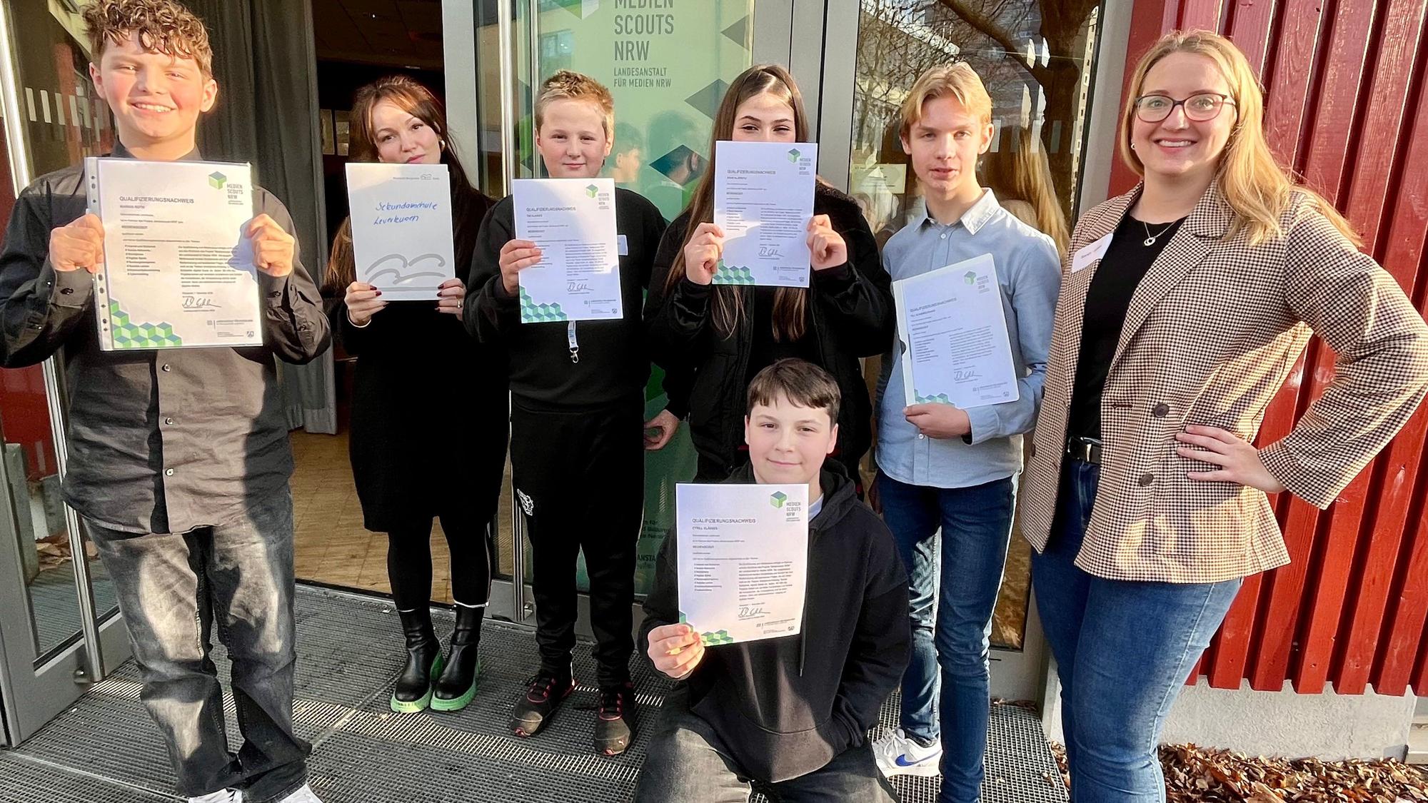 Ehrung Medienscouts Sekundarschule Leverkusen