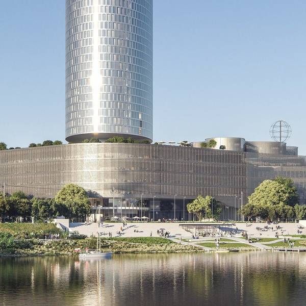 So sah ein erster Entwurf für das neue Hochhaus der DEVK am Rheinufer aus. Der Architektenwettbewerb folgt noch.
