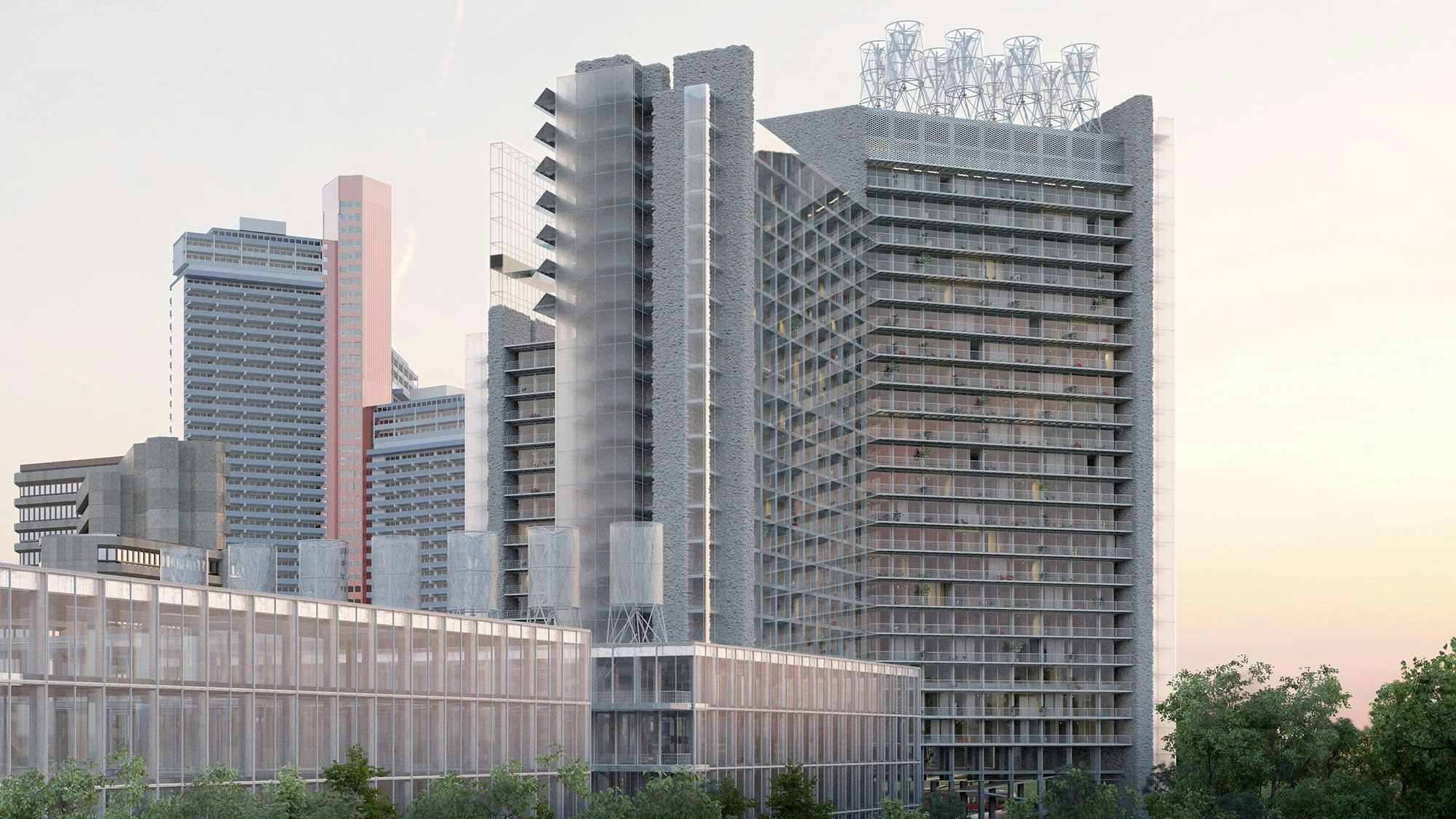 Der Entwurf „Just“ zum Umbau des Kölner Justizzentrums zeigt eine Alternative zu Abriss und Neubau.