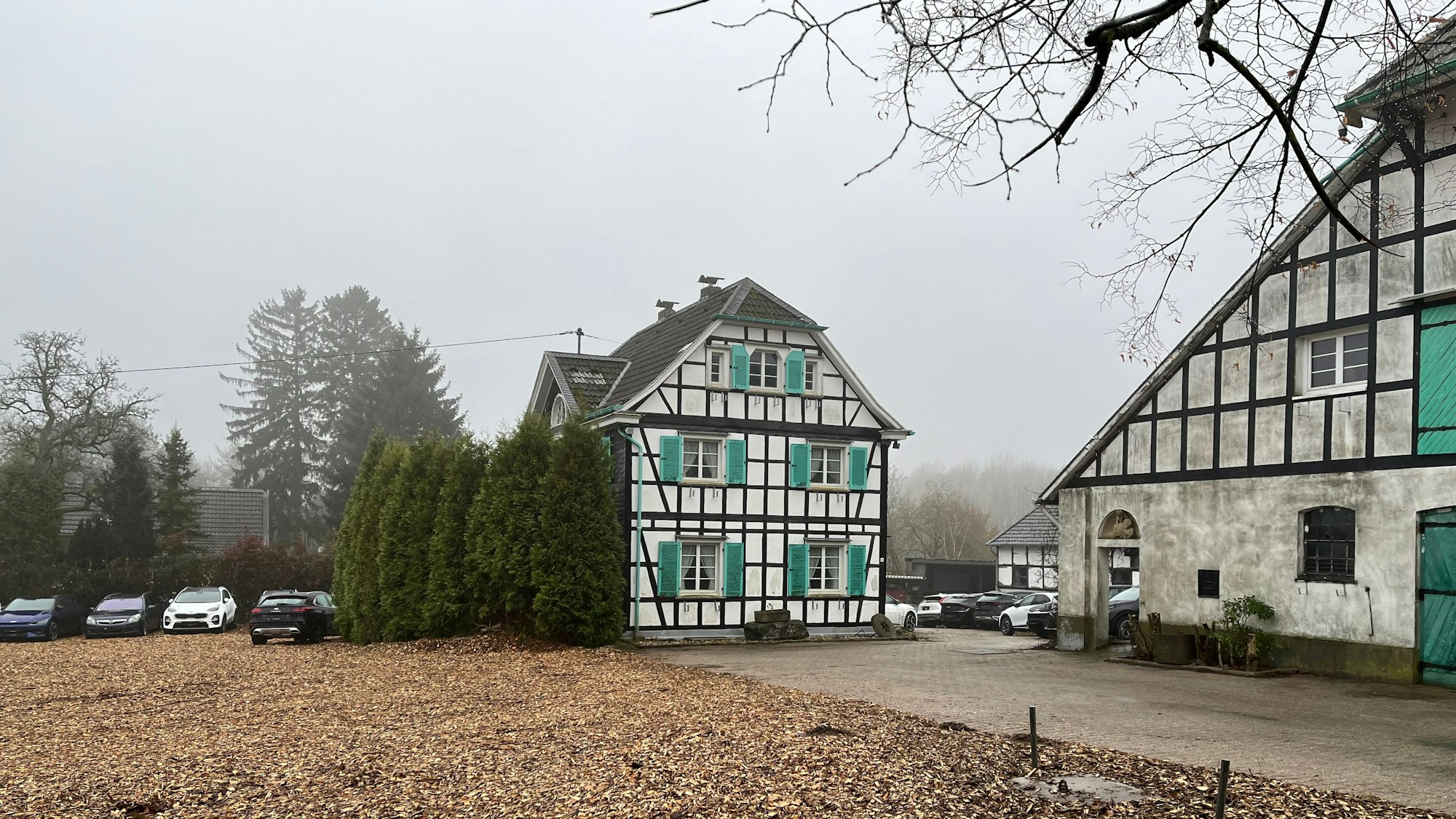 Blick auf den Gutshof Linde in Burscheid