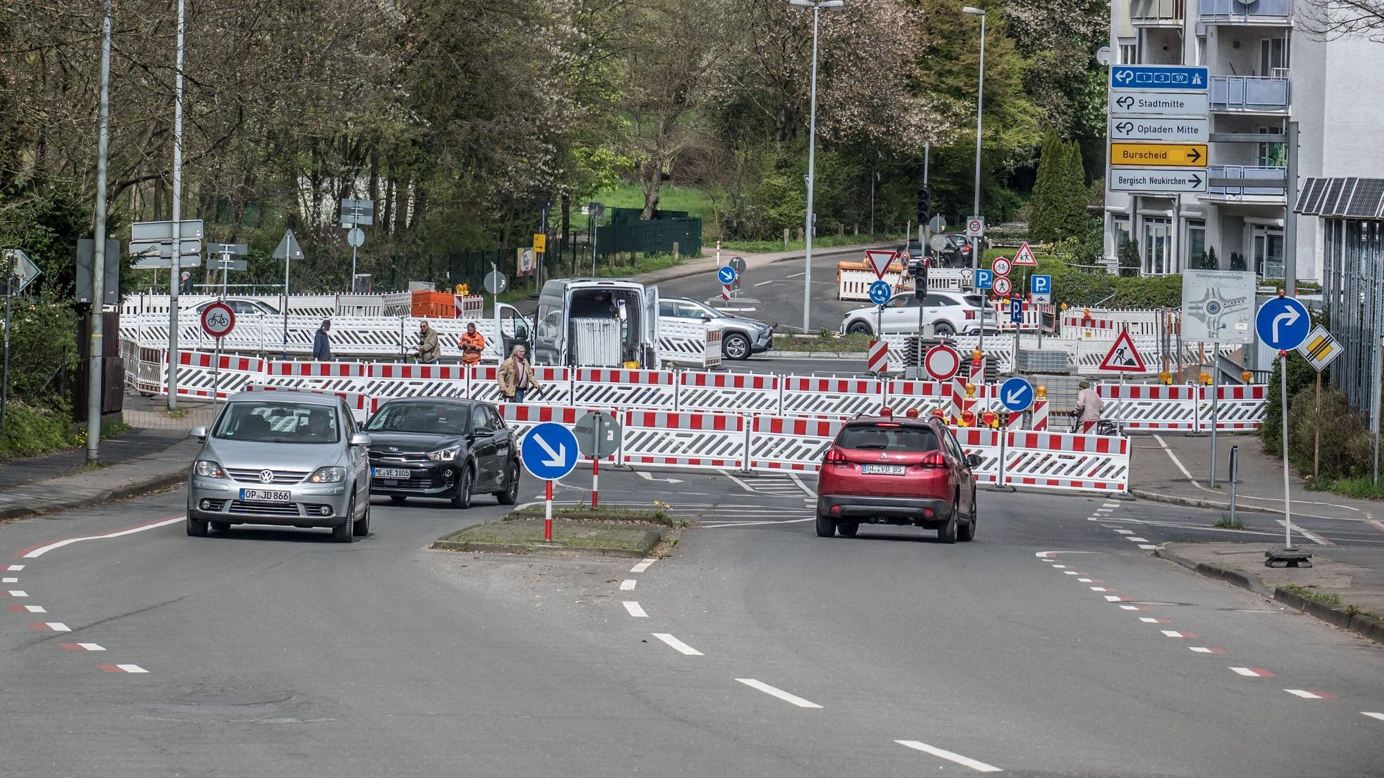 Sperrung Stauffenbergstraße, Pommernstraße. Foto: Ralf Krieger