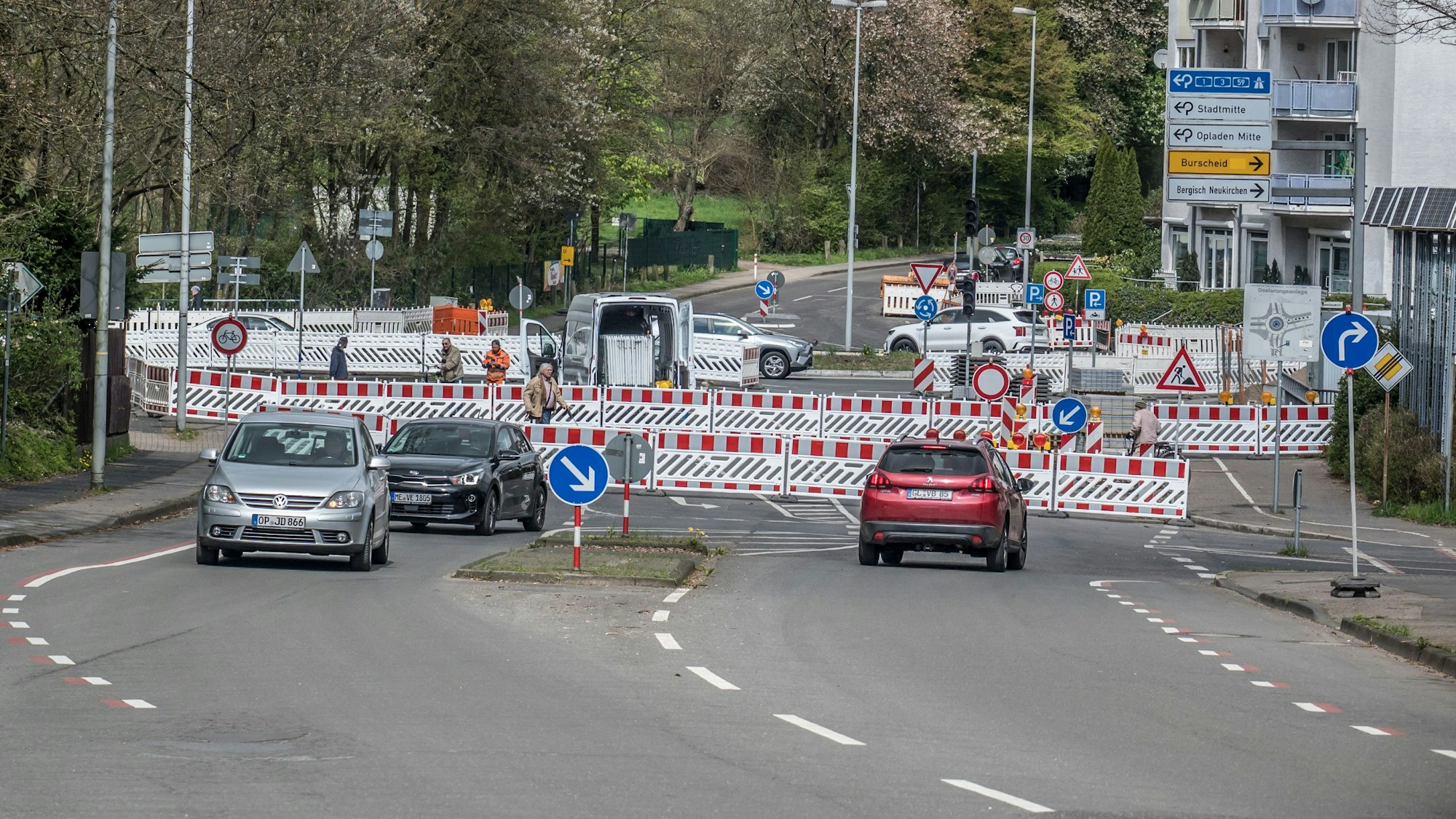 Sperrung Stauffenbergstraße, Pommernstraße. Foto: Ralf Krieger