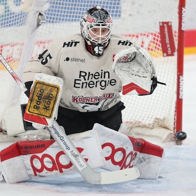 Haie-Keeper Tobias Ancicka Kölner zeigte auch in Mannheim seine starke Form.