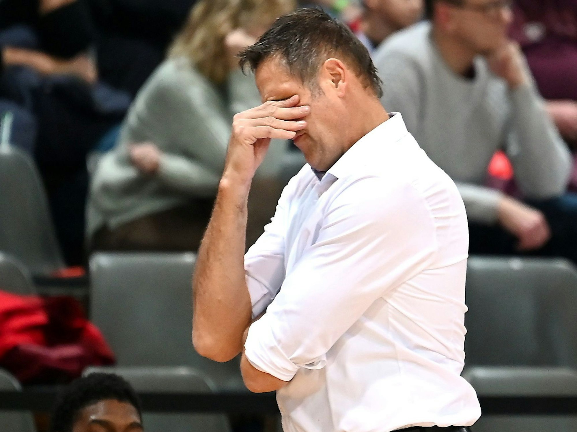 09.12.2023, Basketball-Bayer Giants -Rist Wedel
TR: Hansi Gnad (Bayer)
Foto: Uli Herhaus
