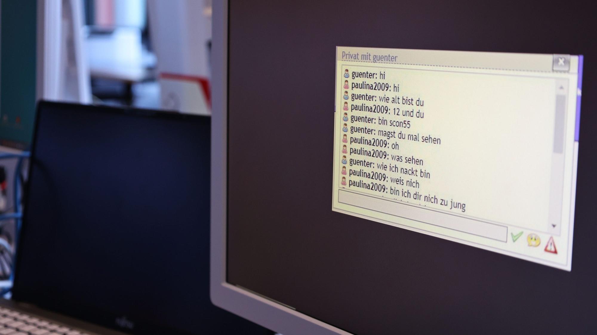 LKA-Ermittlungen in NRW: Auszug aus einem Chat auf einem Bildschirm.