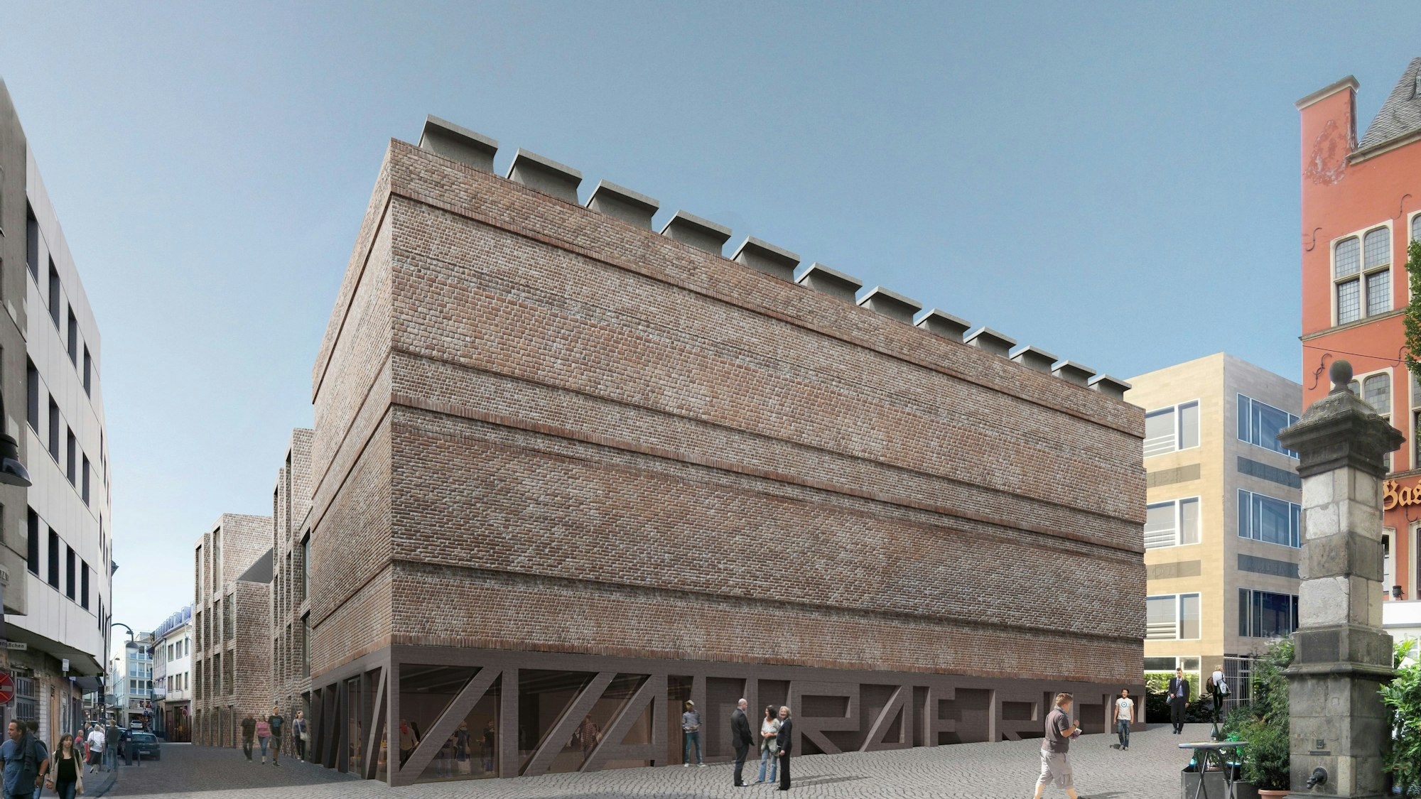 Der Erweiterungsbau für das Wallraf-Richartz-Museum in der Kölner Altstadt