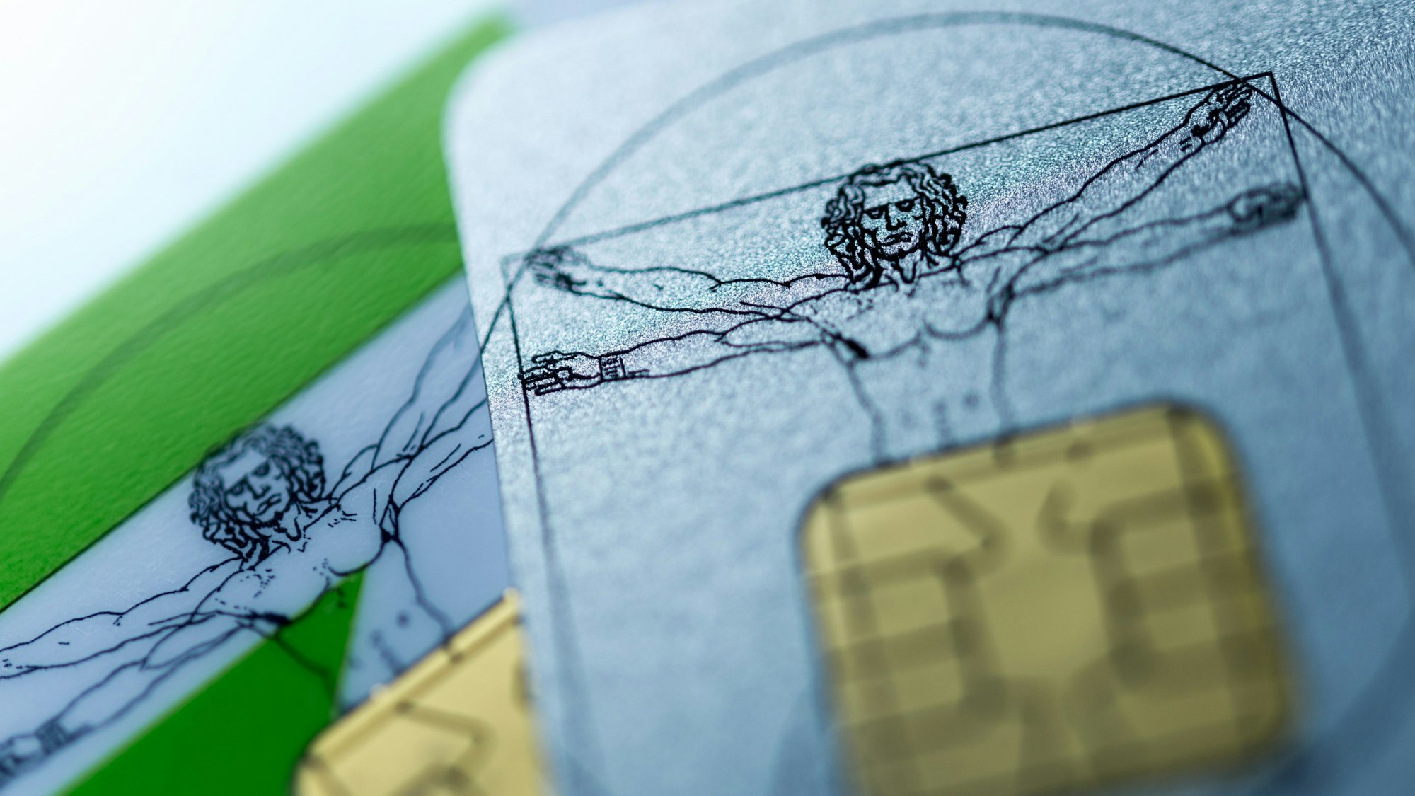 Ausschnitte von Krankenkassen-Chipkarten