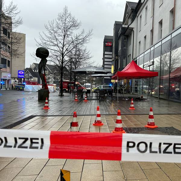 Tatort / Einsatzort nach Schüssen der Polizei auf einen Mann in Gummersbach