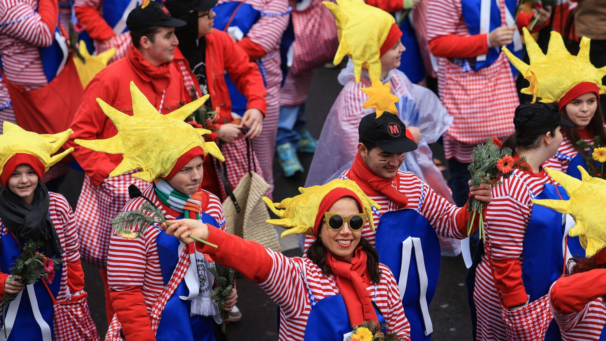 Jecke im Kölner Karneval.