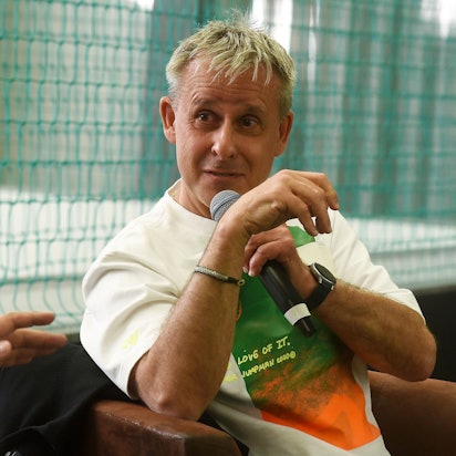 04.05.2022, Hürth: FC Talk im Hürther Bolzplatz mit den Fußball-Weltmeistern Pierre Littbarski und Thomas Häßler.
Pierre Littbarski
Foto: Csaba Peter Rakoczy