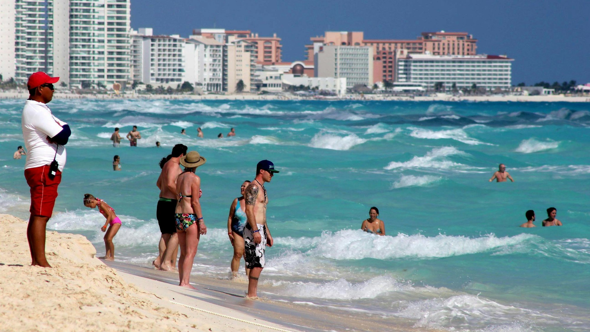 Der Strand in Cancun, Mexiko.