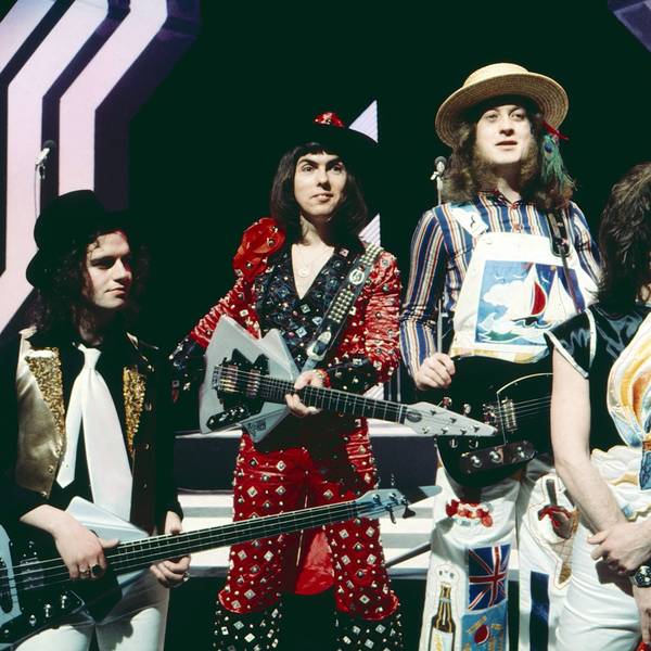 Die Glam-Rock-Band Slade in den 1970er Jahren.