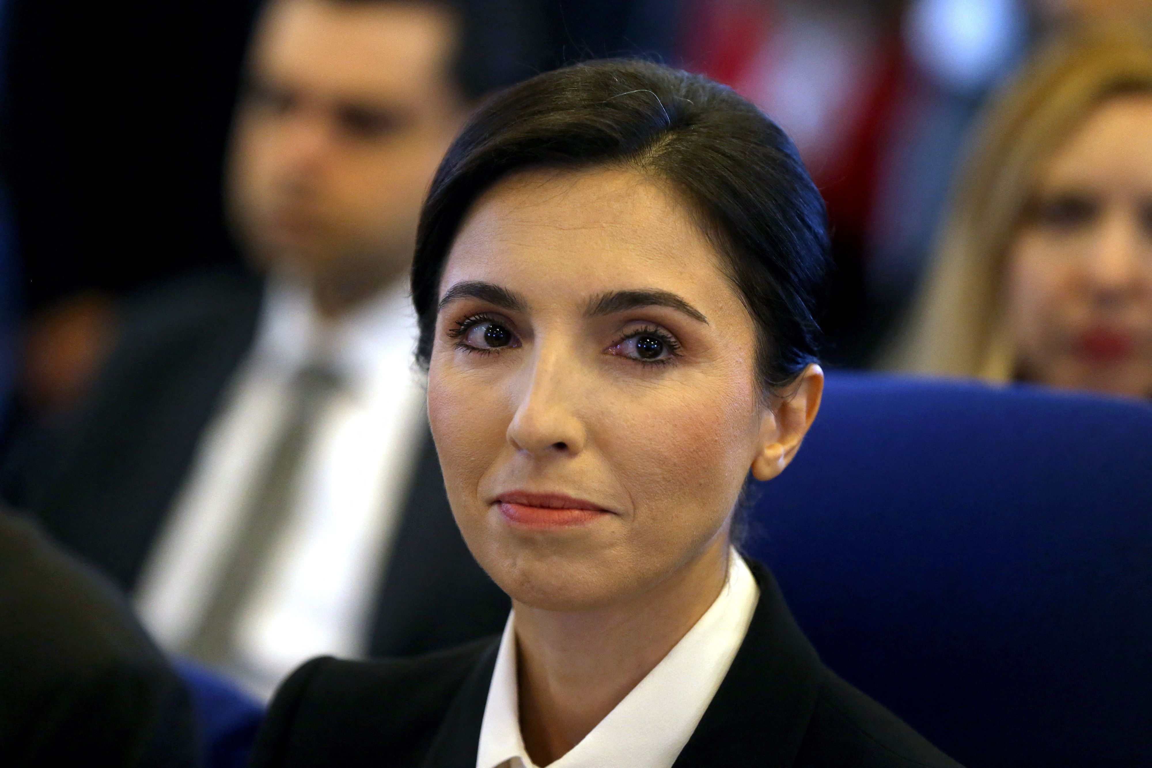 (FILES) Turkish Central Bank Governor Hafize Gaye Erkan attends the Planning and Budget Commission of the Turkish Grand National Assembly (GNAT) in Ankara on October 03, 2023. The new head of Turkey's central bank Hafize Gaye Erkan said she has been priced out of Istanbul's property market by rampant inflation, leaving no choice for the former finance executive but to move back in with her parents. (Photo by Adem ALTAN / AFP)
