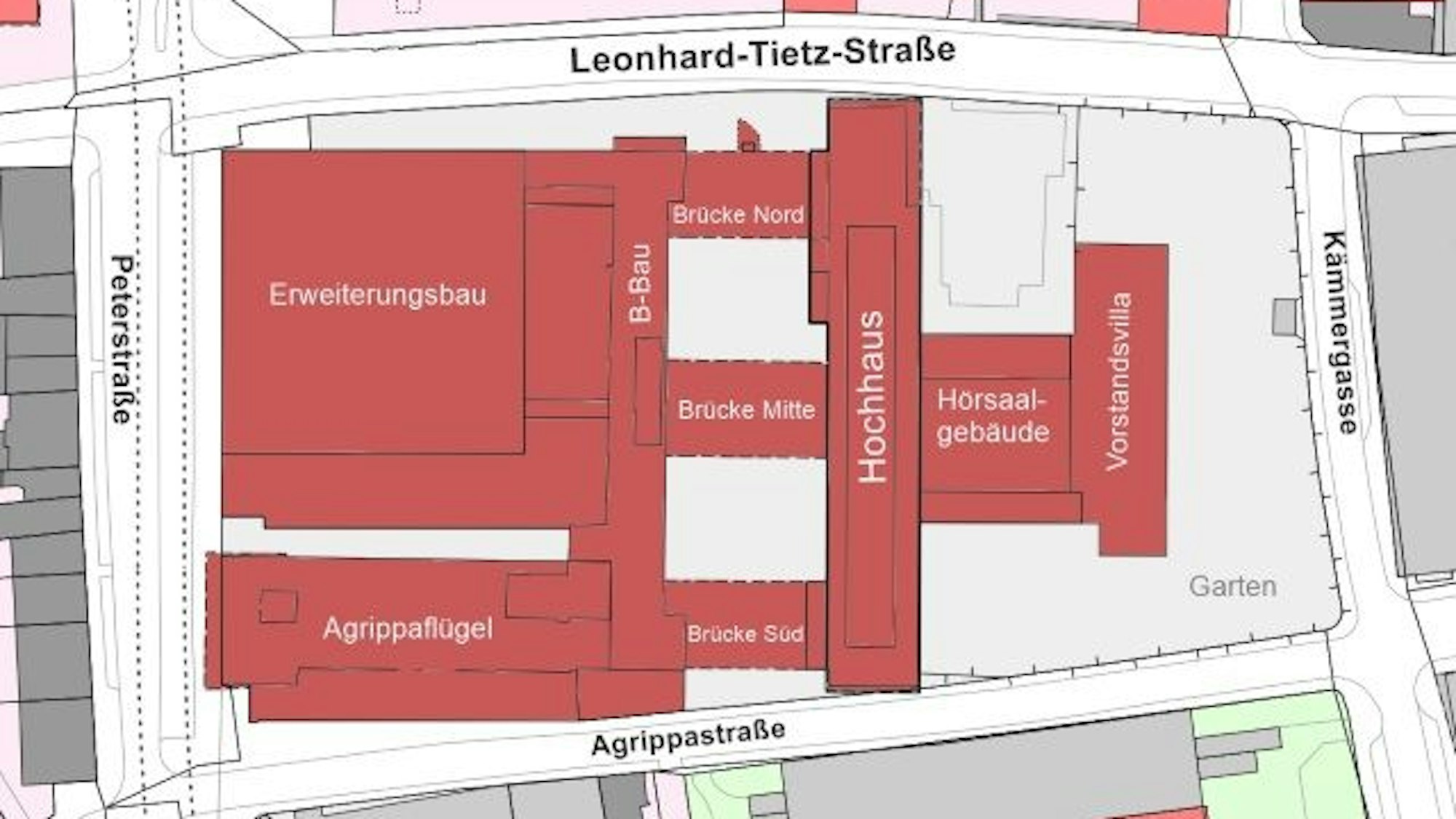 So sieht der Plan des Gebäudes aus.