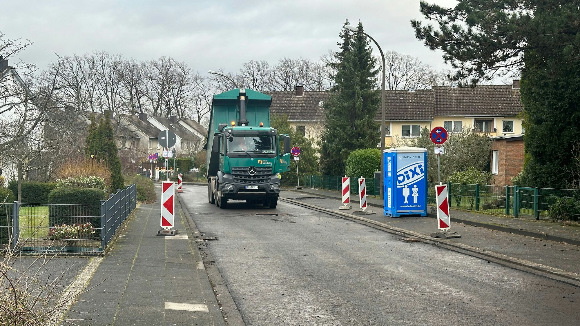 Die Berliner Straße in Sankt Augustin-Hangelar wird saniert.