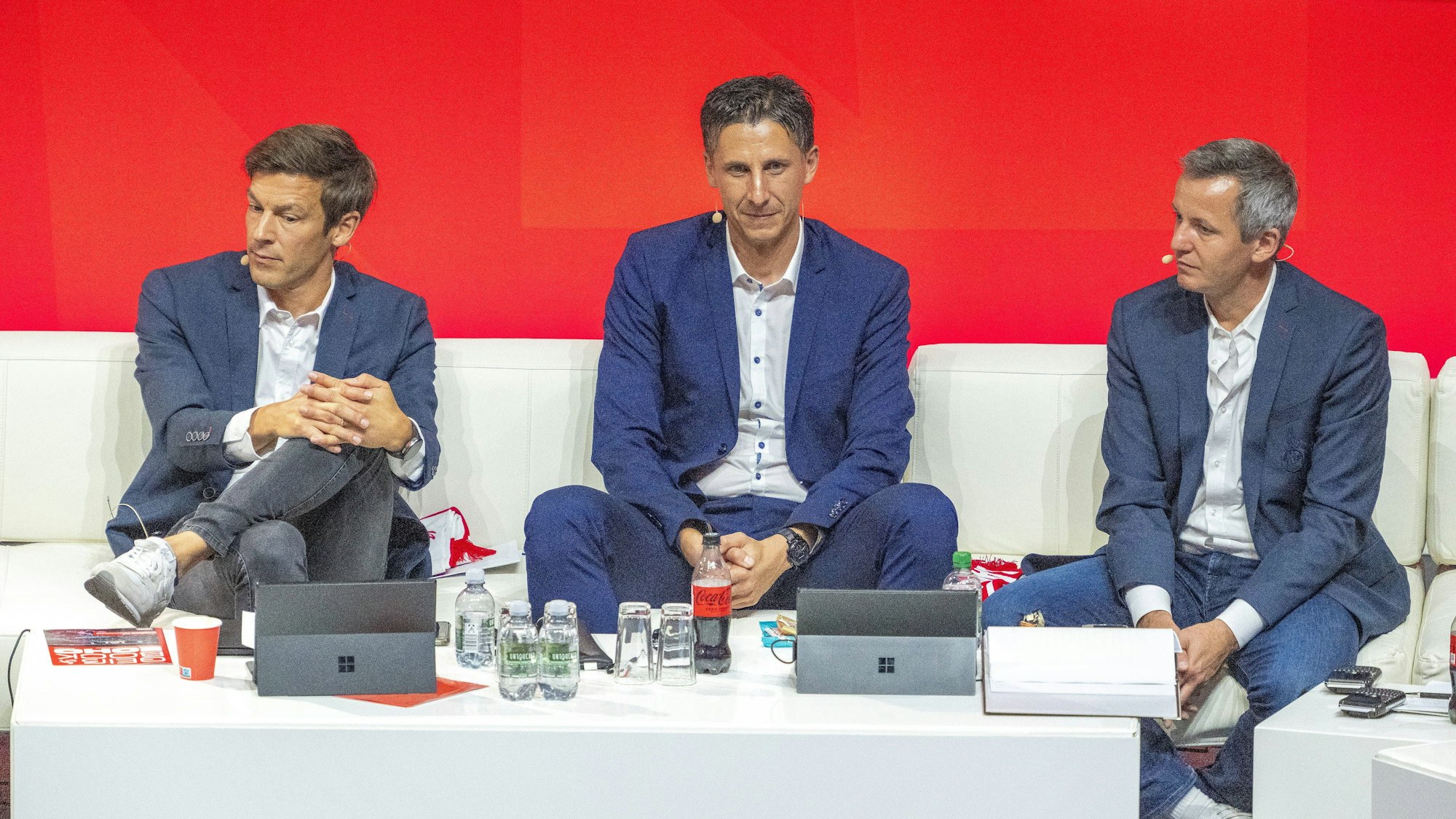 Vize-Präsident Carsten Wettich sowie die Geschäftsführer Christian Keller und Philipp Türoff bei der Mitgliederversammlung im September.