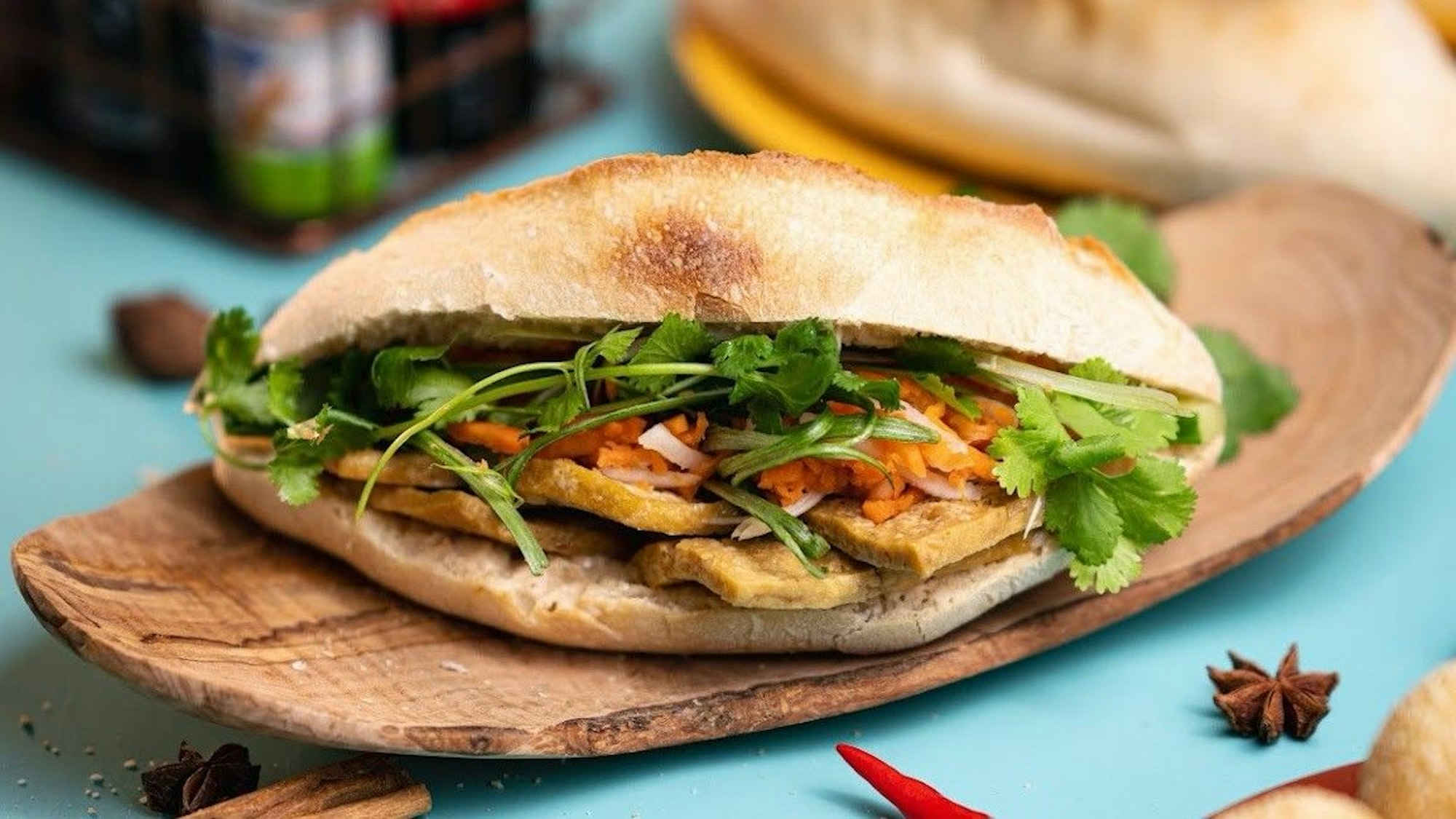Der Lemongrass Tofu Banh Mi.