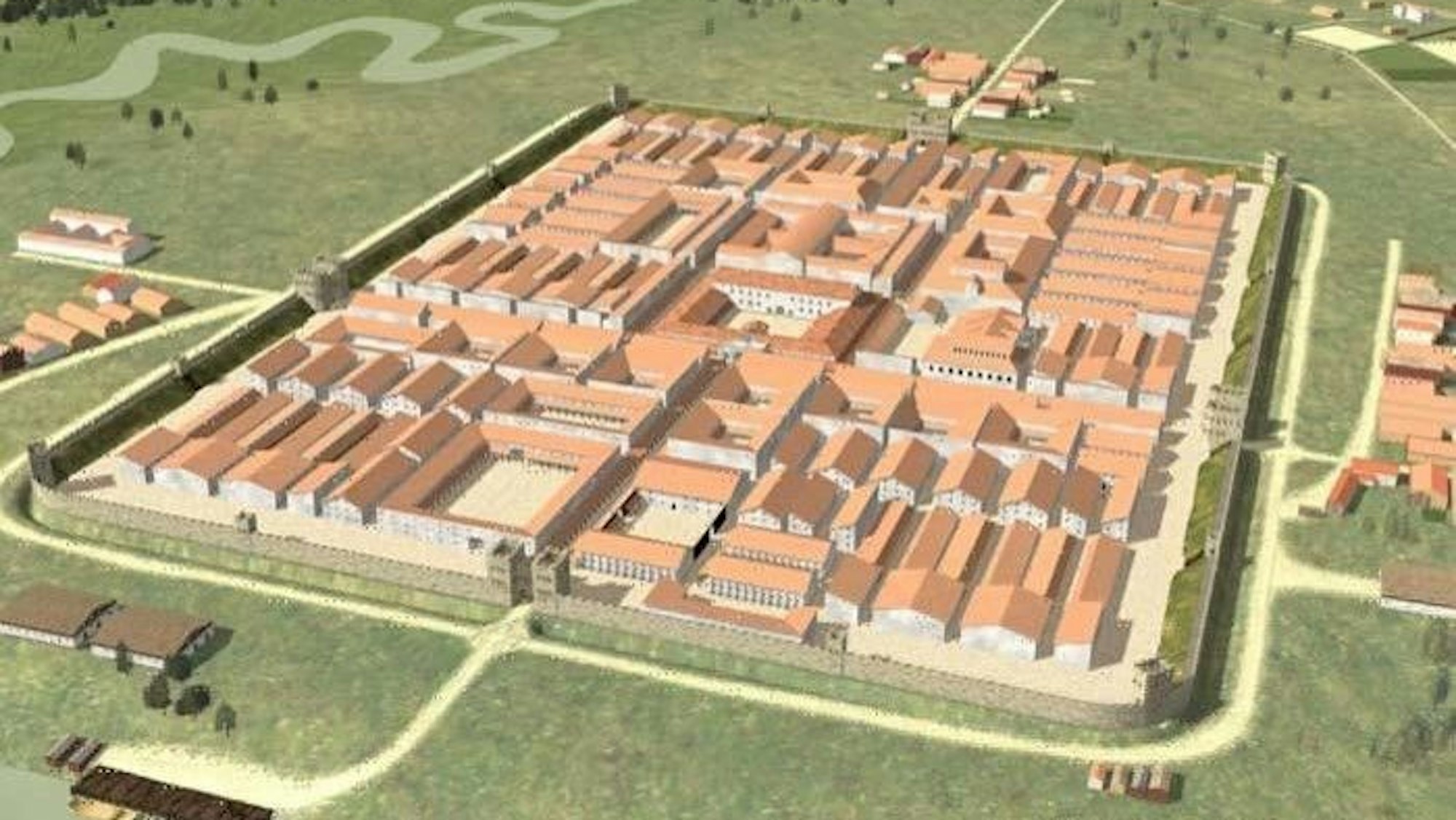 Darstellung des Römerlagers Novaesium