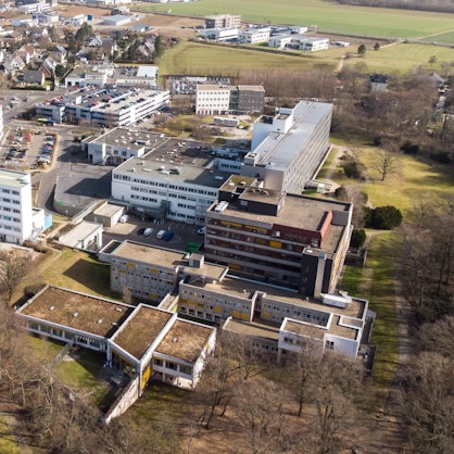 Das Euskirchener Marien-Hospital in einer Luftbildaufnahme.