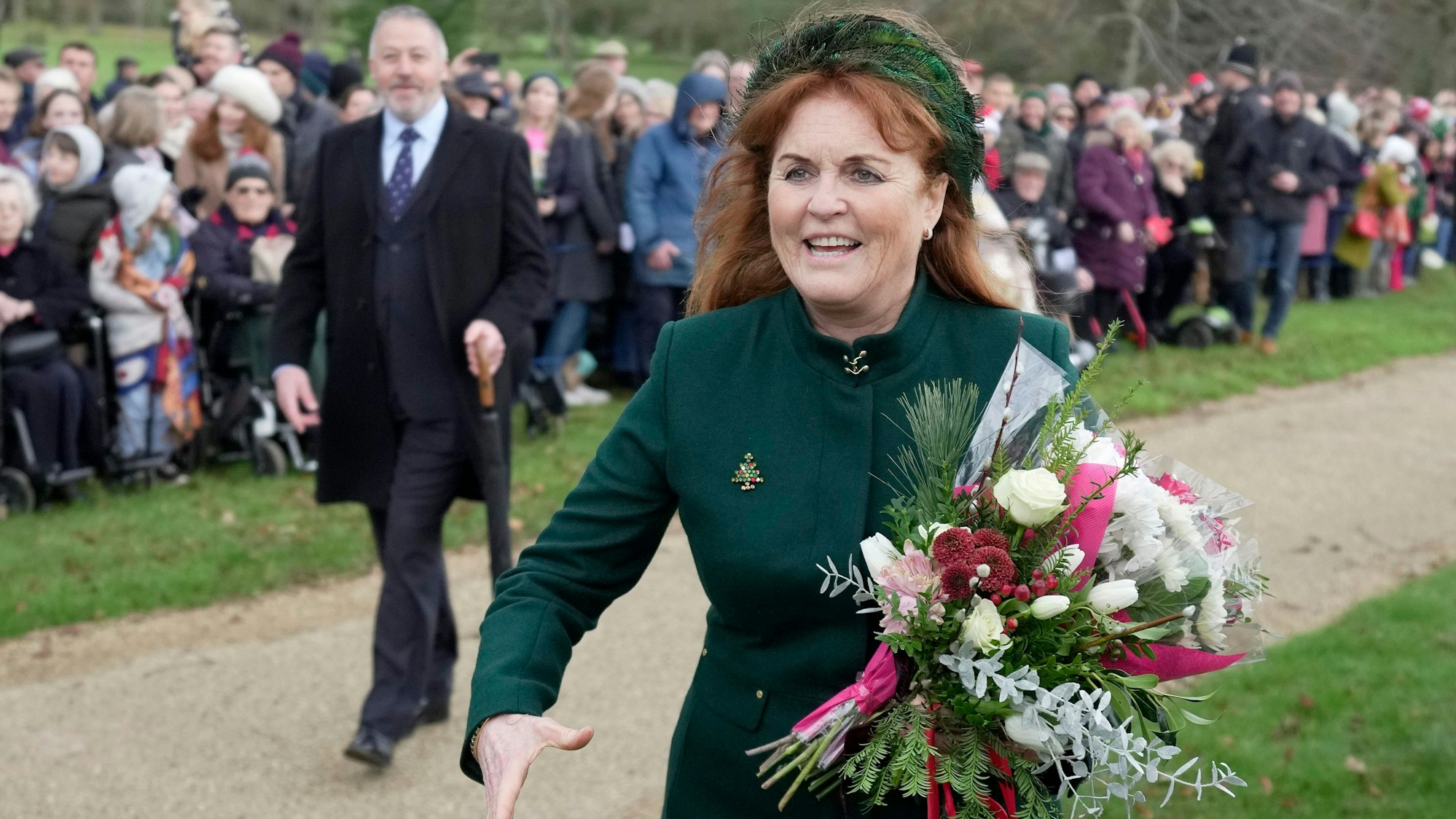 Sarah Ferguson beim Weihnachtsgottesdienst in Sandringham.