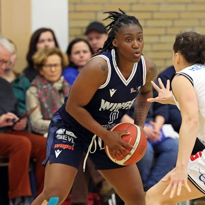 23.12.2023, xovx, Basketball Damen Basketball Bundesliga, BC Pharmaserv Marburg - Orthomol Wings Leverkusen v.l. Jamie Janesse Cherry Orthomol Wings Leverkusen, Magaly Meynadier BC Pharmaserv Marburg Marburg Sporthalle Georg-Gaßmann-Stadion Hessen Deutschland DE *** 23 12 2023, xovx, Basketball Women Basketball Bundesliga, BC Pharmaserv Marburg Orthomol Wings Leverkusen v l Jamie Janesse Cherry Orthomol Wings Leverkusen , Magaly Meynadier BC Pharmaserv Marburg Marburg Marburg Sporthalle Georg Gaßmann Stadion Hessen Deutschland DE