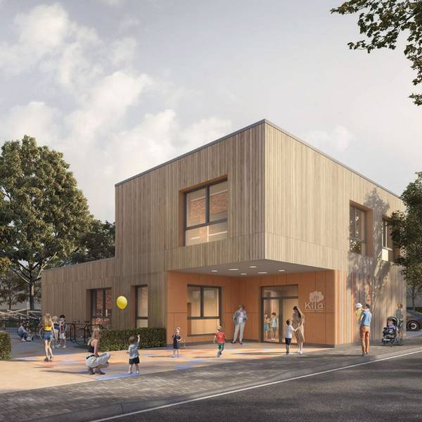 An der Grundschule Uferstraße entsteht im Jahr 2024 ein Neubau für den Offenen Ganztag und ein weiteres Gebäude für eine viergruppige Kita.