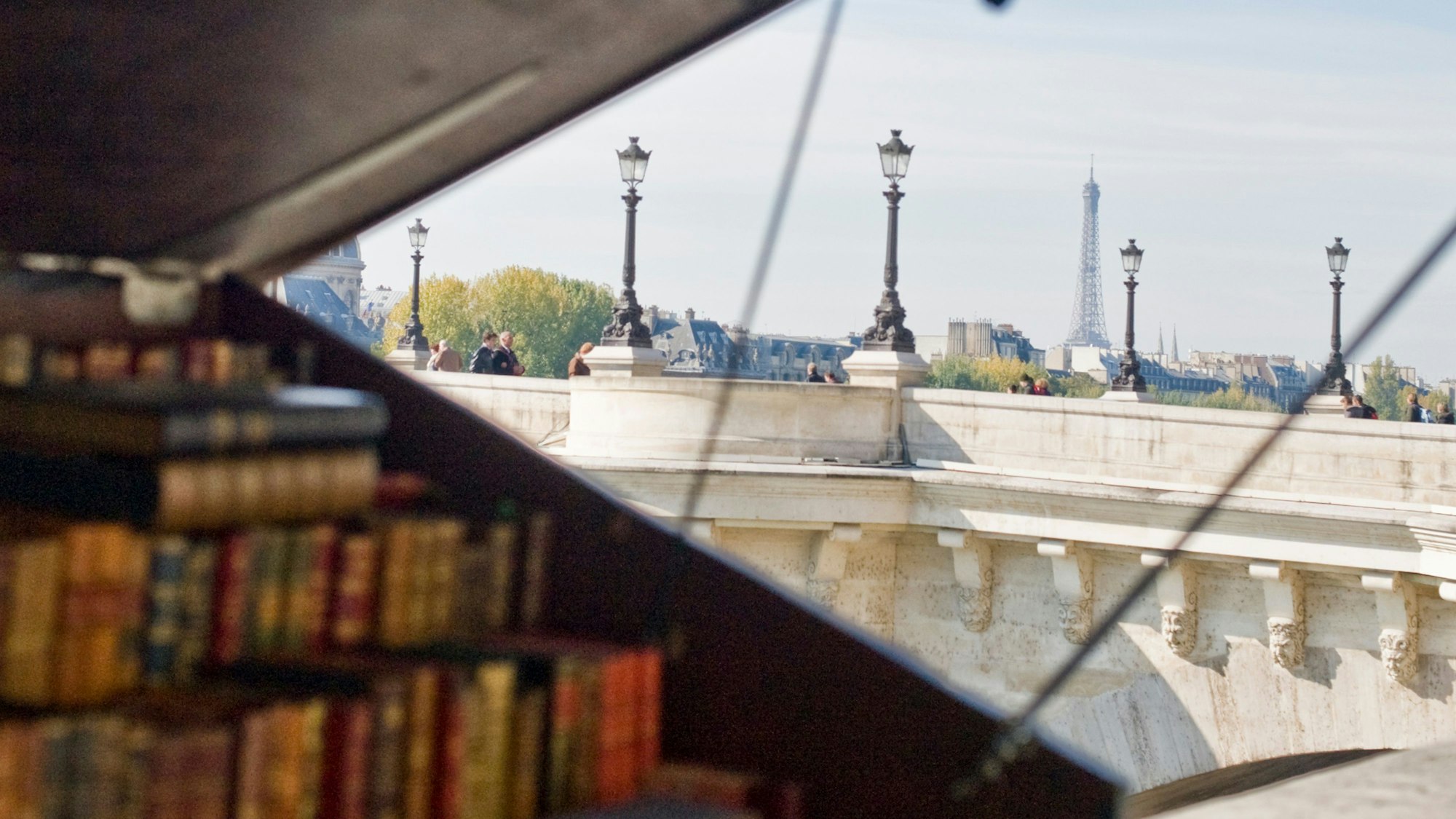 France, Paris, Eiffel Tower, bridge andLantern