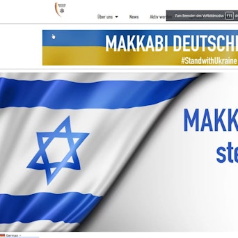 Screenshot der webseite Makkabi Deutschland