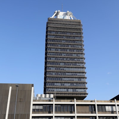 Das Funkhaus des Senders Deutschlandradio vom Deutschlandfunk.